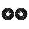 8002-31075 Drilled/Slotted Brake Rotors [Black], 1991-1999 BMW, Position: Rear - image 1