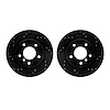 8002-31080 Drilled/Slotted Brake Rotors [Black], 1999-2006 BMW, Position: Rear - image 1
