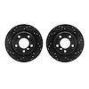 8002-31081 Drilled/Slotted Brake Rotors [Black], 2006-2013 BMW, Position: Rear - image 1