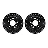 8002-31091 Drilled/Slotted Brake Rotors [Black], 1982-1989 BMW, Position: Rear - image 1