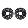 8002-31102 Drilled/Slotted Brake Rotors [Black], 1981-1986 BMW, Position: Rear - image 1