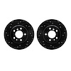 8002-31106 Drilled/Slotted Brake Rotors [Black], 1991-2001 BMW, Position: Rear - image 1