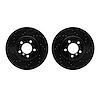 8002-31107 Drilled/Slotted Brake Rotors [Black], 2002-2005 BMW, Position: Rear - image 1
