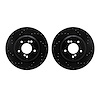 8002-31113 Drilled/Slotted Brake Rotors [Black], 2000-2006 BMW, Position: Rear - image 1
