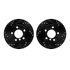 8002-31125 Drilled/Slotted Brake Rotors [Black], 2003-2008 BMW, Position: Rear - image 1