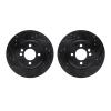 8002-32000 Drilled/Slotted Brake Rotors [Black], 2002-2006 Mini, Position: Front - image 1