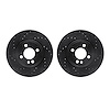 8002-32002 Drilled/Slotted Brake Rotors [Black], 2007-2015 Mini, Position: Front - image 1
