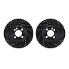 8002-32004 Drilled/Slotted Brake Rotors [Black], 2007-2015 Mini, Position: Front - image 1