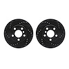 8002-32006 Drilled/Slotted Brake Rotors [Black], Fits Select Mini, Position: Front - image 1