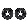 8002-32007 Drilled/Slotted Brake Rotors [Black], 2014-2021 Mini, Position: Front - image 1