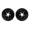 8002-32008 Drilled/Slotted Brake Rotors [Black], 2015-2019 Mini, Position: Front - image 1