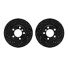 8002-32012 Drilled/Slotted Brake Rotors [Black], 2011-2016 Mini, Position: Front - image 1