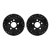 8002-32013 Drilled/Slotted Brake Rotors [Black], Fits Select Multiple Makes/Models, Position: Rear - image 1