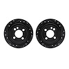 8002-32015 Drilled/Slotted Brake Rotors [Black], 2002-2015 Mini, Position: Rear - image 1