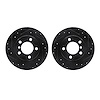 8002-32019 Drilled/Slotted Brake Rotors [Black], 2013-2016 Mini, Position: Rear - image 1