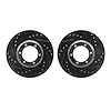 8002-37006 Drilled/Slotted Brake Rotors [Black], 1984-1987 GM, Position: Front - image 1