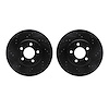 8002-39003 Drilled/Slotted Brake Rotors [Black], Fits Select Mopar, Position: Front - image 1