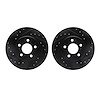 8002-39006 Drilled/Slotted Brake Rotors [Black], 1995-2000 Mopar, Position: Front - image 1