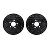 8002-39007 Drilled/Slotted Brake Rotors [Black], 1995-2006 Mopar, Position: Front - image 1