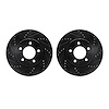 8002-39014 Drilled/Slotted Brake Rotors [Black], 2004-2008 Mopar, Position: Front - image 1