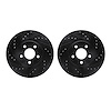 8002-39015 Drilled/Slotted Brake Rotors [Black], 2001-2010 Mopar, Position: Front - image 1