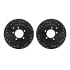 8002-39018 Drilled/Slotted Brake Rotors [Black], 2007-2017 Multiple Makes/Models, Position: Rear - image 1