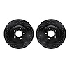 8002-40003 Drilled/Slotted Brake Rotors [Black], 2008-2014 Mopar, Position: Front - image 1