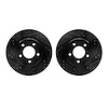 8002-40005 Drilled/Slotted Brake Rotors [Black], 1998-2004 Mopar, Position: Front - image 1