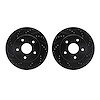 8002-40006 Drilled/Slotted Brake Rotors [Black], 2002-2018 Mopar, Position: Front - image 1