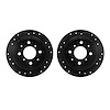 8002-40008 Drilled/Slotted Brake Rotors [Black], 1998-2000 Mopar, Position: Front - image 1