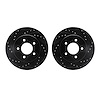 8002-40012 Drilled/Slotted Brake Rotors [Black], 1991-2002 Mopar, Position: Front - image 1