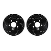 8002-40013 Drilled/Slotted Brake Rotors [Black], 2000-2005 Mopar, Position: Front - image 1