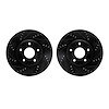8002-40014 Drilled/Slotted Brake Rotors [Black], Fits Select Multiple Makes/Models, Position: Front - image 1
