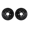 8002-40019 Drilled/Slotted Brake Rotors [Black], 2008-2016 Multiple Makes/Models, Position: Front - image 1