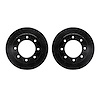 8002-40028 Drilled/Slotted Brake Rotors [Black], 1973-1993 Mopar, Position: Front - image 1