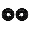8002-40043 Drilled/Slotted Brake Rotors [Black], 2003-2004 Mopar, Position: Front - image 1