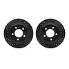 8002-40045 Drilled/Slotted Brake Rotors [Black], 1987-1990 Mopar, Position: Front - image 1