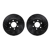 8002-40048 Drilled/Slotted Brake Rotors [Black], 2003-2003 Mopar, Position: Front - image 1