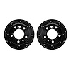 8002-40072 Drilled/Slotted Brake Rotors [Black], 2002-2006 Multiple Makes/Models, Position: Front - image 1