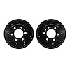 8002-40074 Drilled/Slotted Brake Rotors [Black], Fits Select Multiple Makes/Models, Position: Front