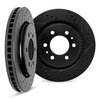 8002-40074 Drilled/Slotted Brake Rotors [Black], Fits Select Multiple Makes/Models, Position: Front - image 2