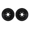 8002-40076 Drilled/Slotted Brake Rotors [Black], 2003-2017 Mopar, Position: Front - image 1