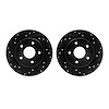 8002-40084 Drilled/Slotted Brake Rotors [Black], 2008-2016 Multiple Makes/Models, Position: Rear - image 1
