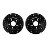 8002-40085 Drilled/Slotted Brake Rotors [Black], 2012-2020 Multiple Makes/Models, Position: Rear - image 1