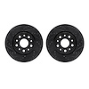 8002-40102 Drilled/Slotted Brake Rotors [Black], 2002-2018 Multiple Makes/Models, Position: Rear - image 1