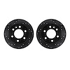 8002-40103 Drilled/Slotted Brake Rotors [Black], 2007-2018 Multiple Makes/Models, Position: Rear - image 1