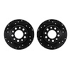 8002-40106 Drilled/Slotted Brake Rotors [Black], 2003-2017 Mopar, Position: Rear - image 1