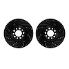 8002-42003 Drilled/Slotted Brake Rotors [Black], Fits Select Mopar, Position: Front - image 1