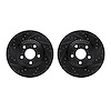 8002-42004 Drilled/Slotted Brake Rotors [Black], Fits Select Mopar, Position: Front - image 1
