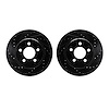 8002-42007 Drilled/Slotted Brake Rotors [Black], 2007-2012 Mopar, Position: Front - image 1